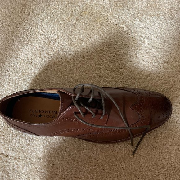 NIB Florsheim Marino Wing Tip Brown 8 1/2 D - Picture 4 of 6